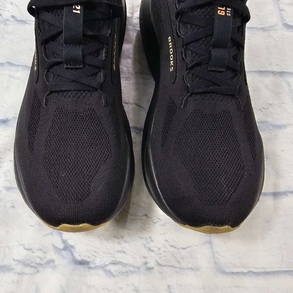 Brooks Glycerin StealthFit 21 Running Shoes Mens 11.5 Black Gold Sneakers - Picture 3 of 13
